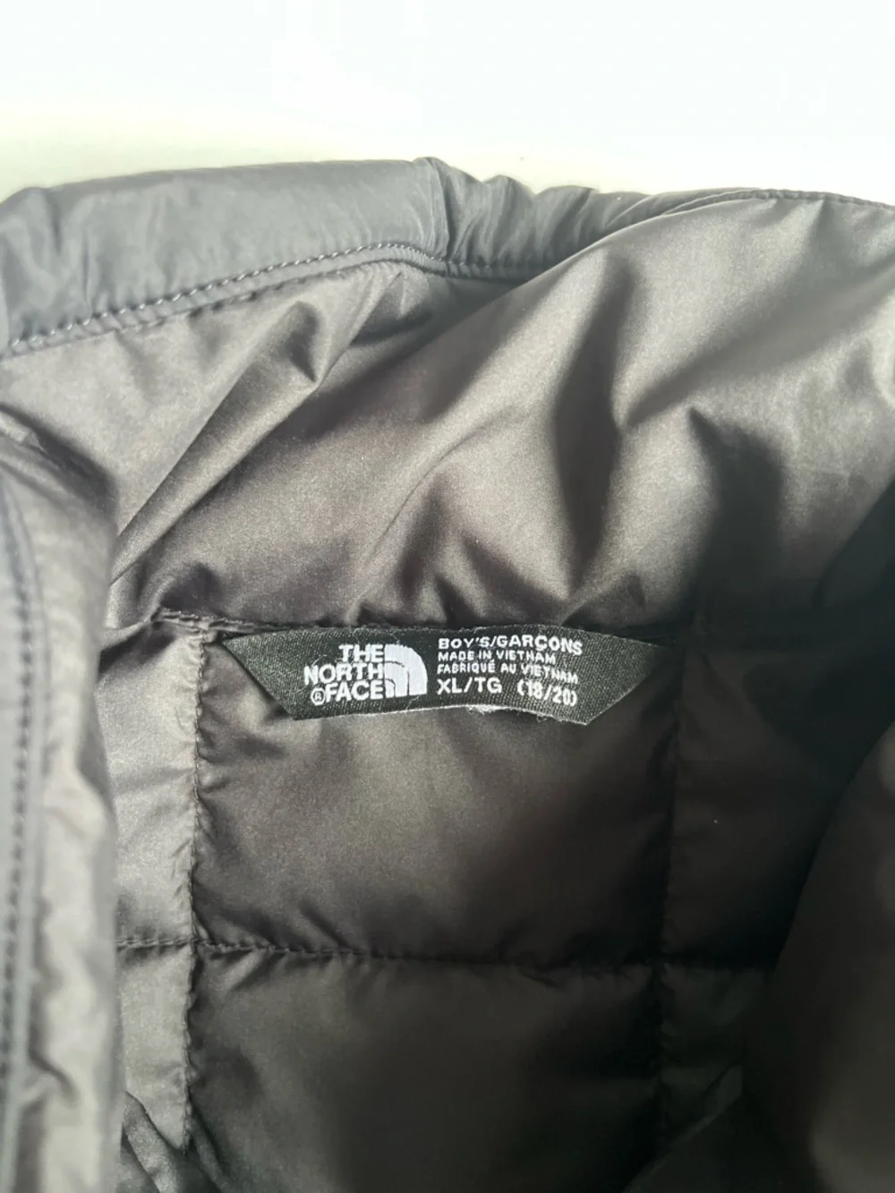 The North Face Black Quilted Puffer Jacket - Youth
